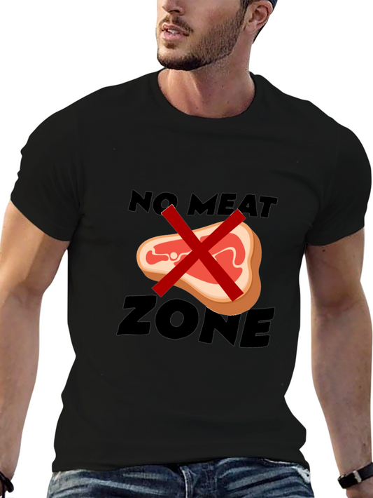 No Meat Zone Black T-Shirt
