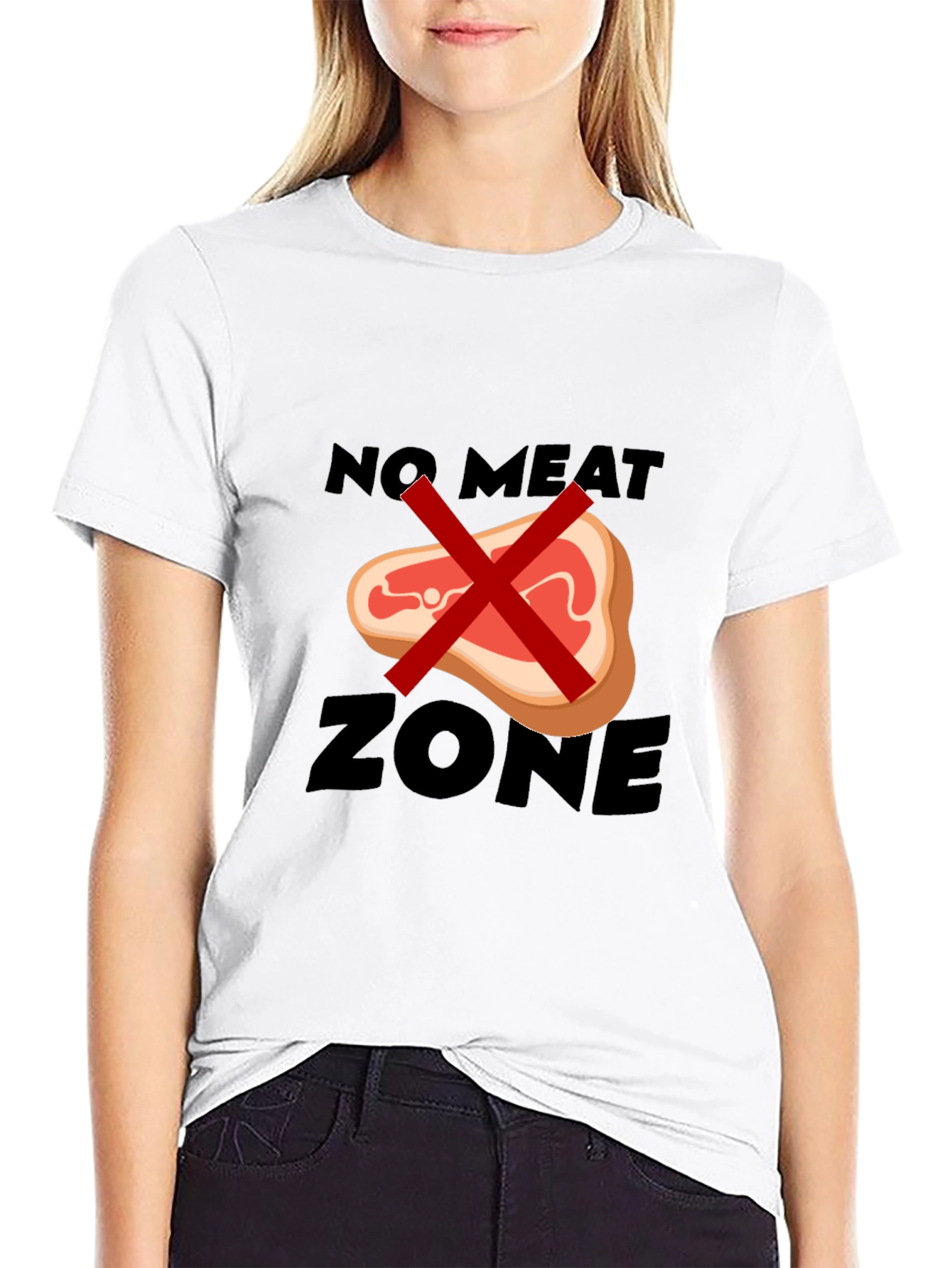 No Meat Zone Black T-Shirt