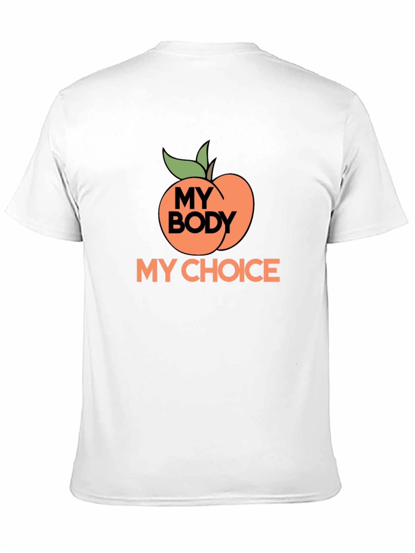 My Body My Choice Peach Graphic T-Shirt