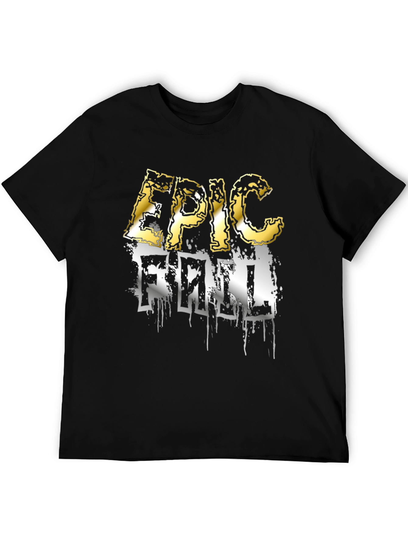 Epic Fail Graphic Tee - Casual Black T-Shirt
