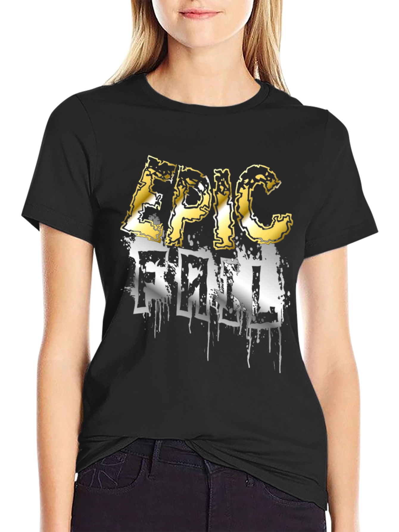 Epic Fail Graphic Tee - Casual Black T-Shirt