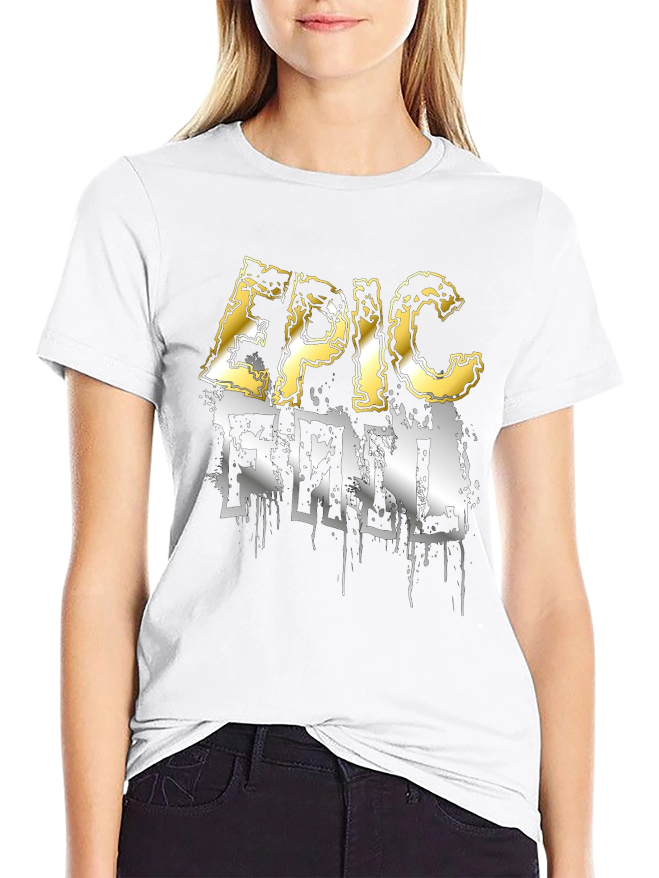 Epic Fail Graphic Tee - Casual Black T-Shirt