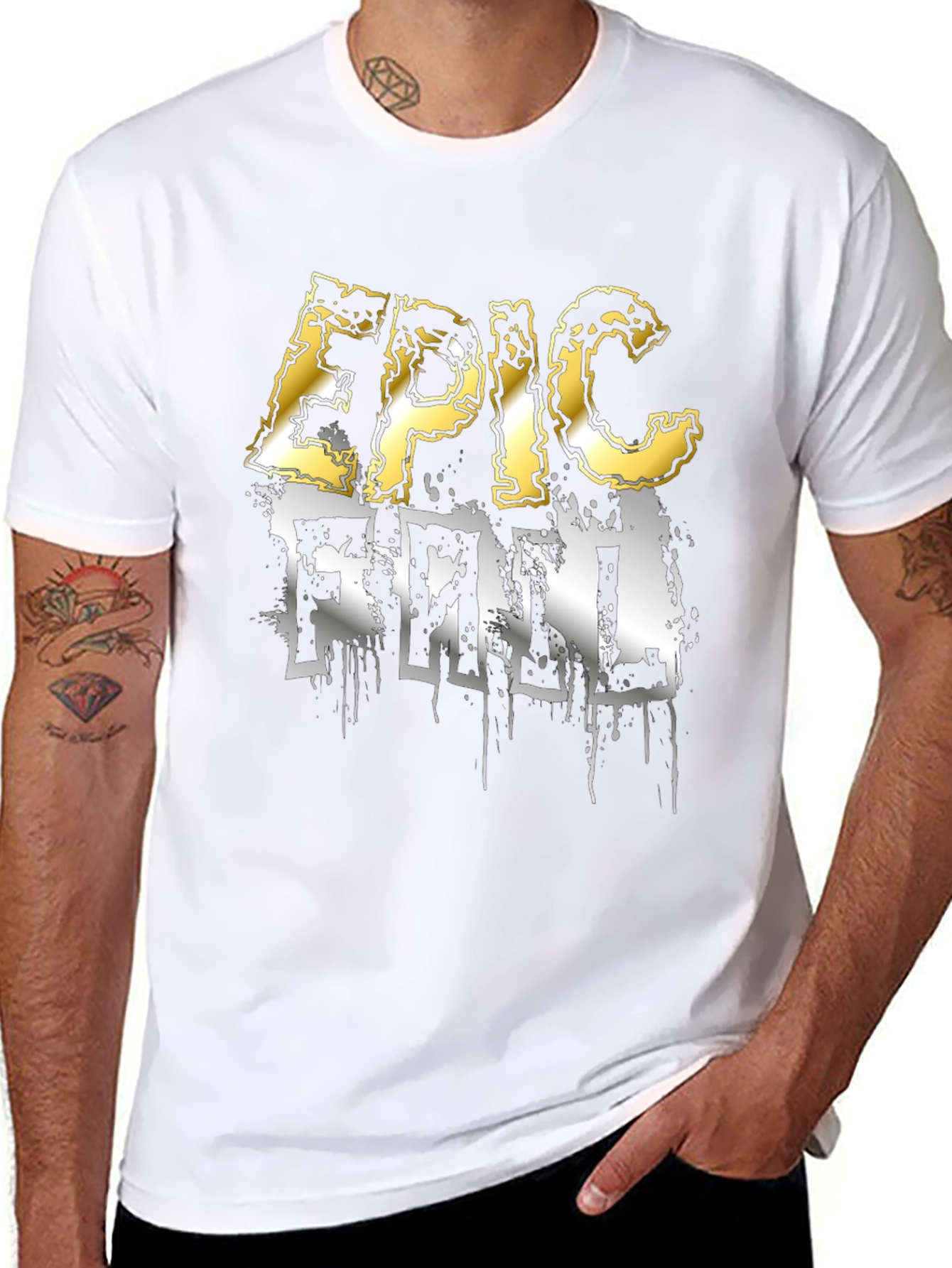 Epic Fail Graphic Tee - Casual Black T-Shirt