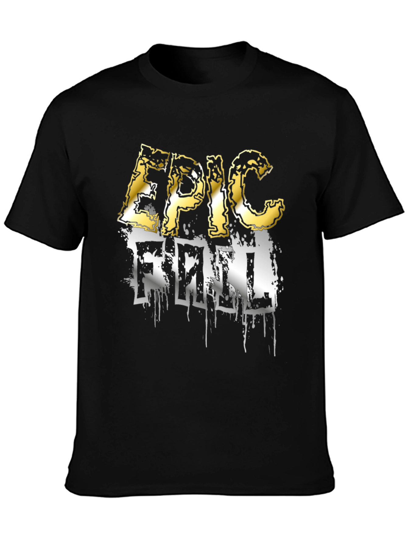 Epic Fail Graphic Tee - Casual Black T-Shirt