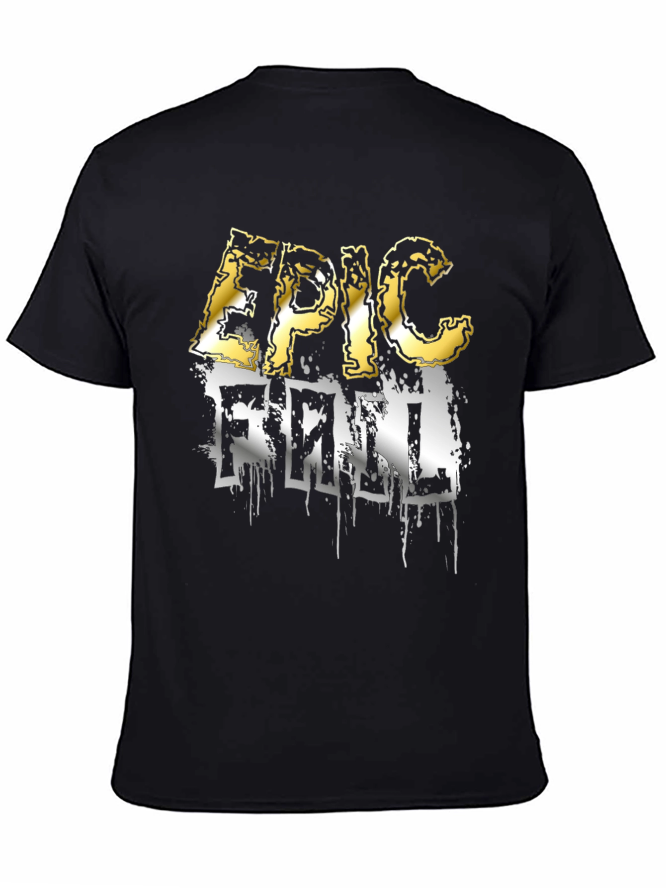 Epic Fail Graphic Tee - Casual Black T-Shirt