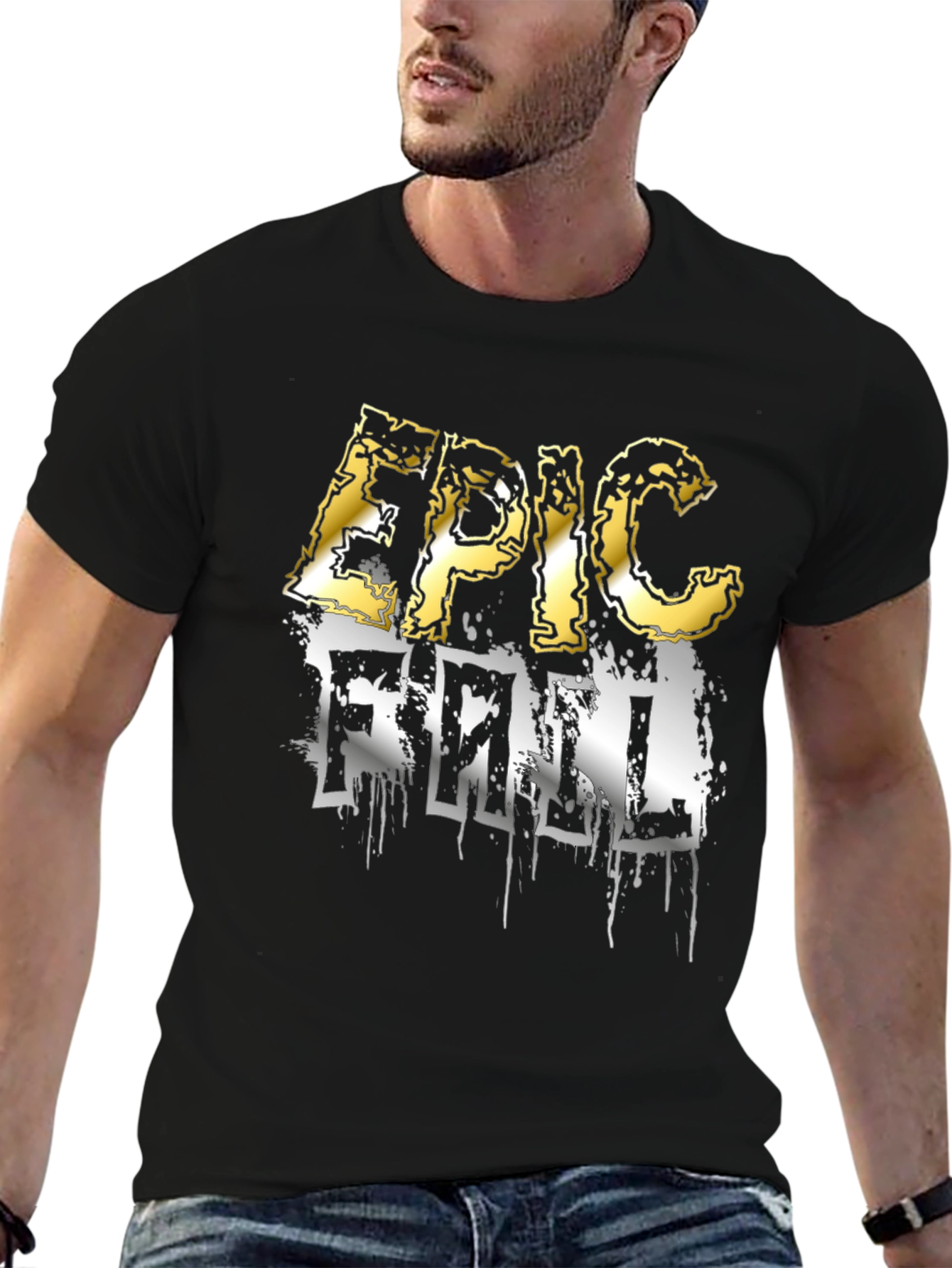 Epic Fail Graphic Tee - Casual Black T-Shirt