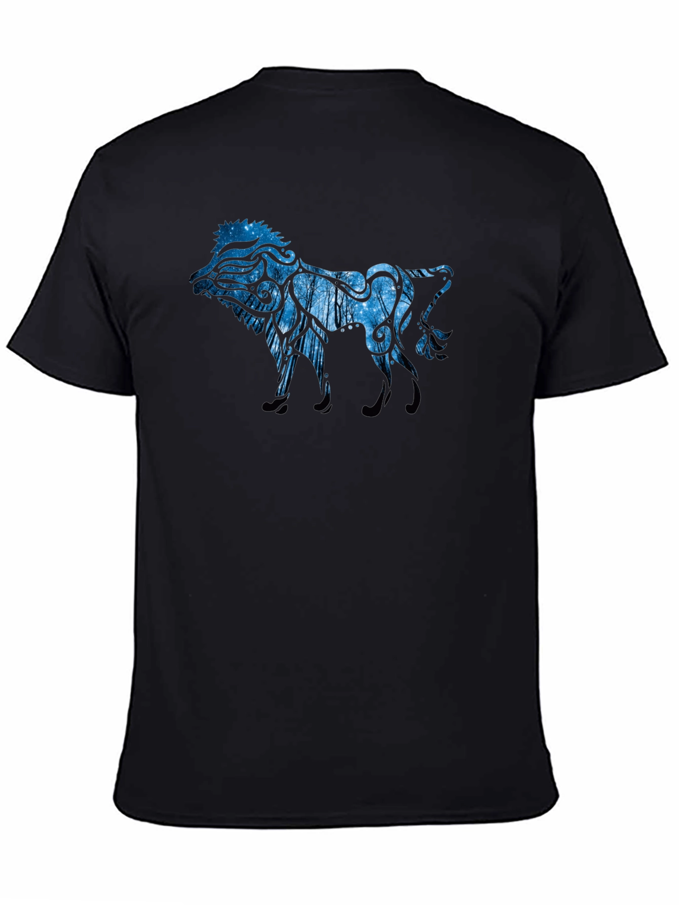 Lion Abstract Graphic Tee - Mens Casual Shirt