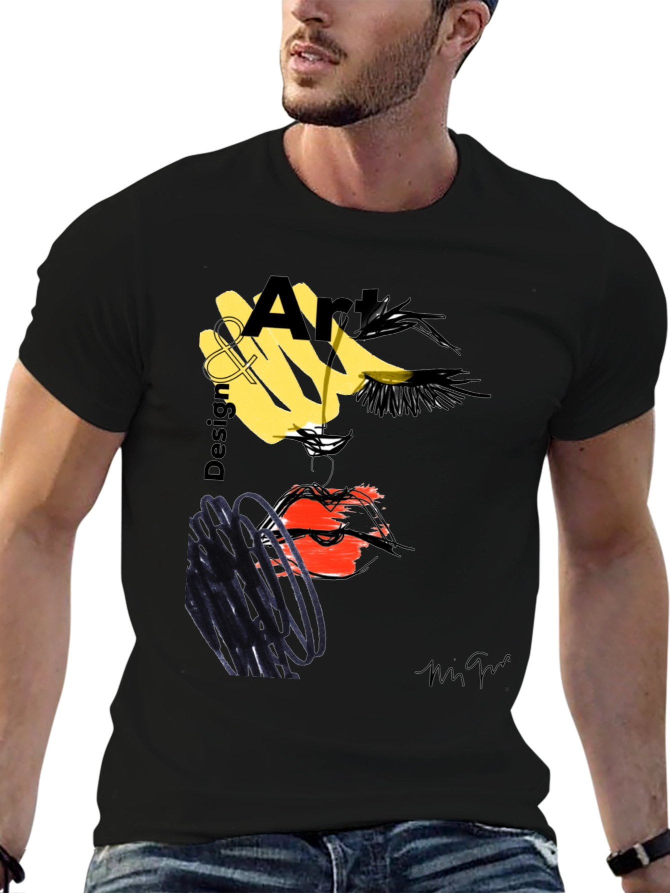 Abstract Art Design T-Shirt - Modern Graphic Tee