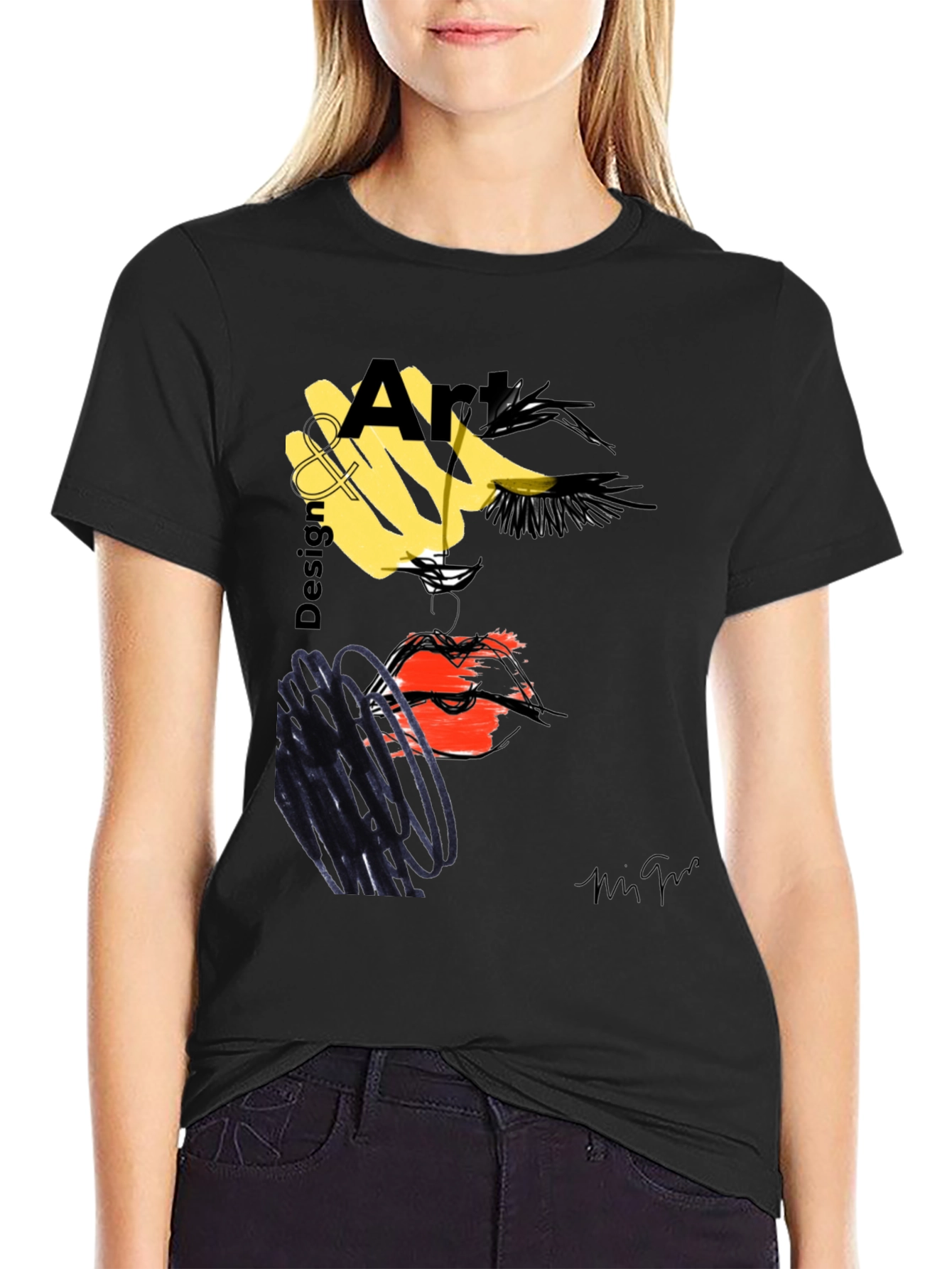 Abstract Art Design T-Shirt - Modern Graphic Tee