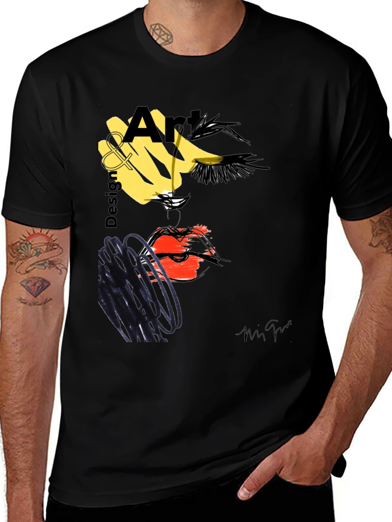 Abstract Art Design T-Shirt - Modern Graphic Tee