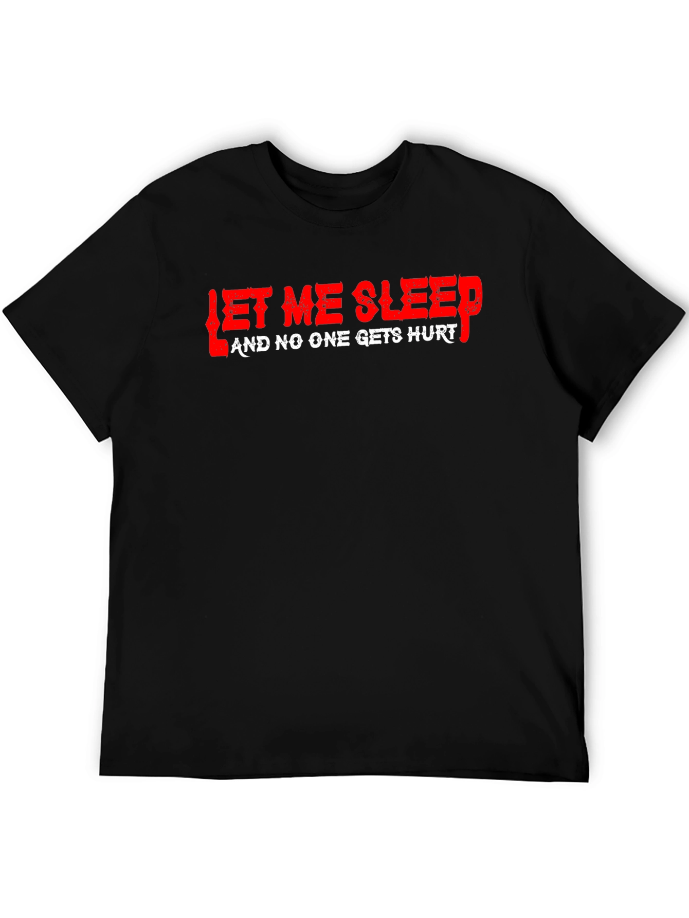 Let Me Sleep Graphic Tee - Black Cotton T-Shirt