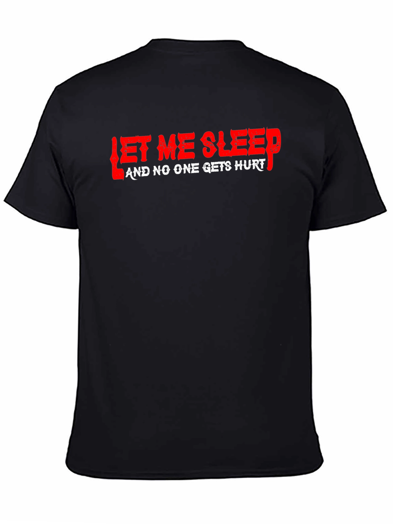 Let Me Sleep Graphic Tee - Black Cotton T-Shirt