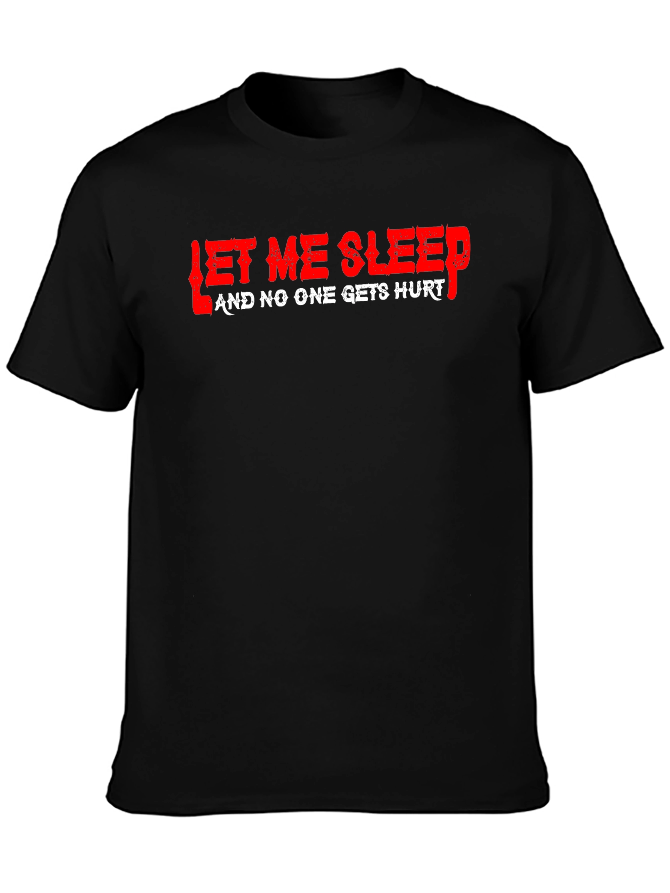 Let Me Sleep Graphic Tee - Black Cotton T-Shirt