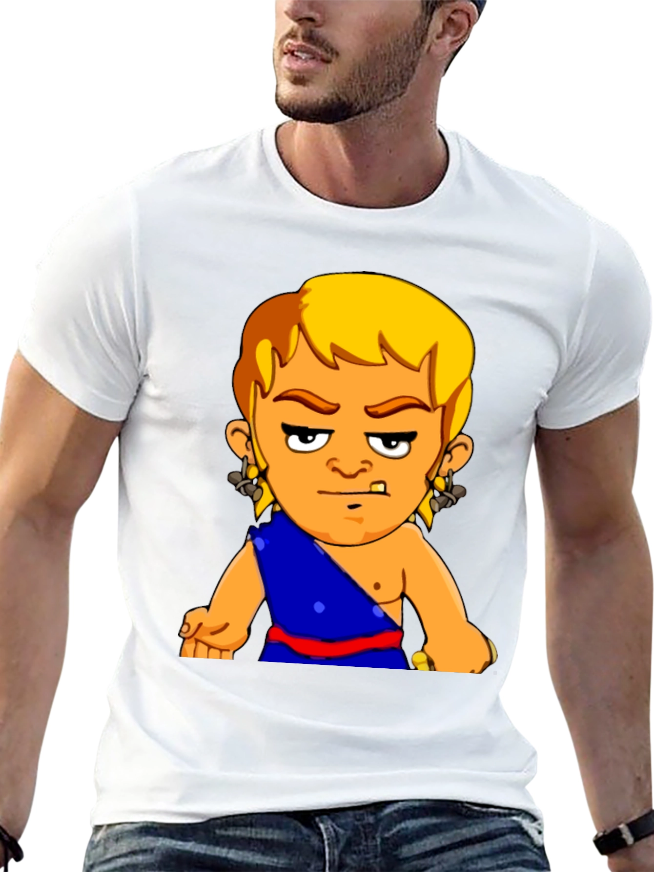 Funny Cartoon Character Graphic T-Shirt