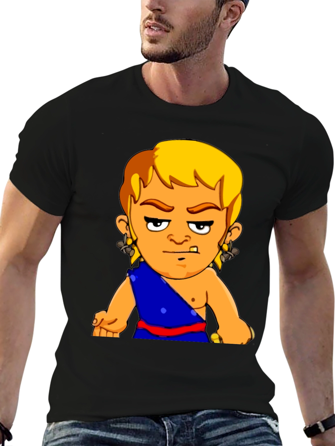 Funny Cartoon Character Graphic T-Shirt