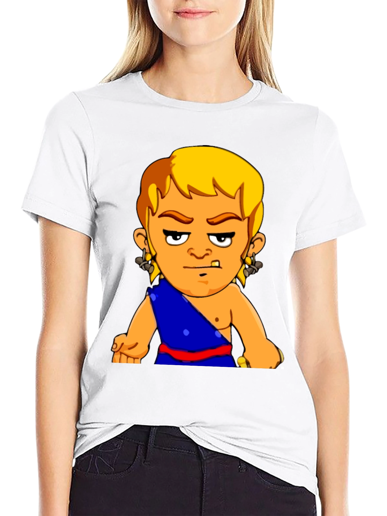 Funny Cartoon Character Graphic T-Shirt