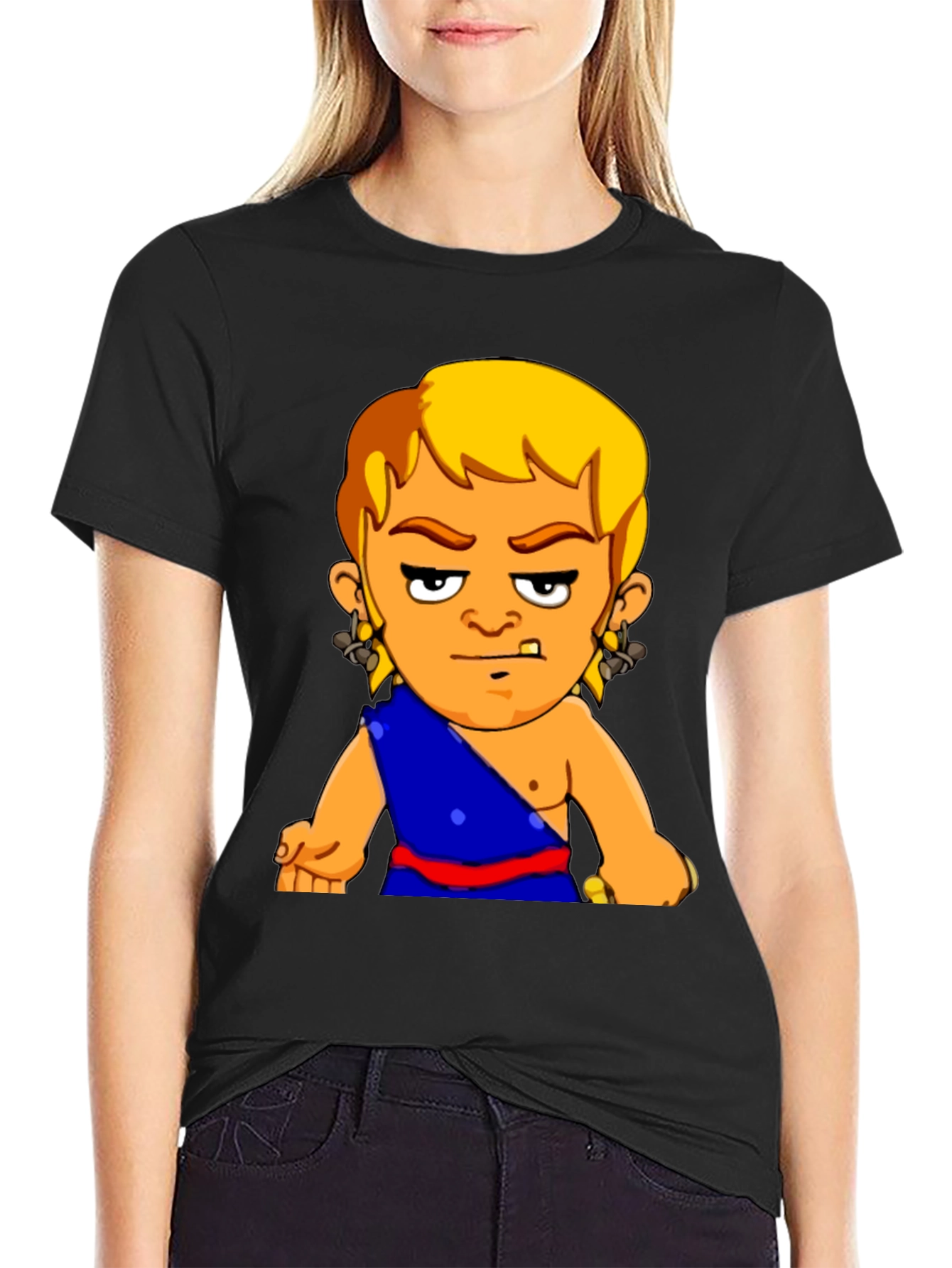 Funny Cartoon Character Graphic T-Shirt