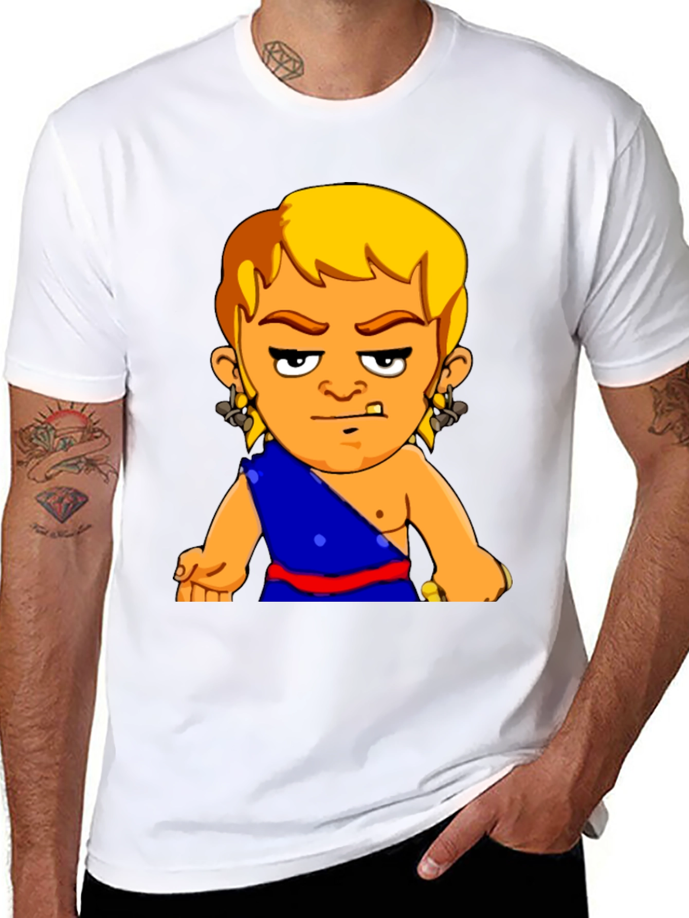 Funny Cartoon Character Graphic T-Shirt