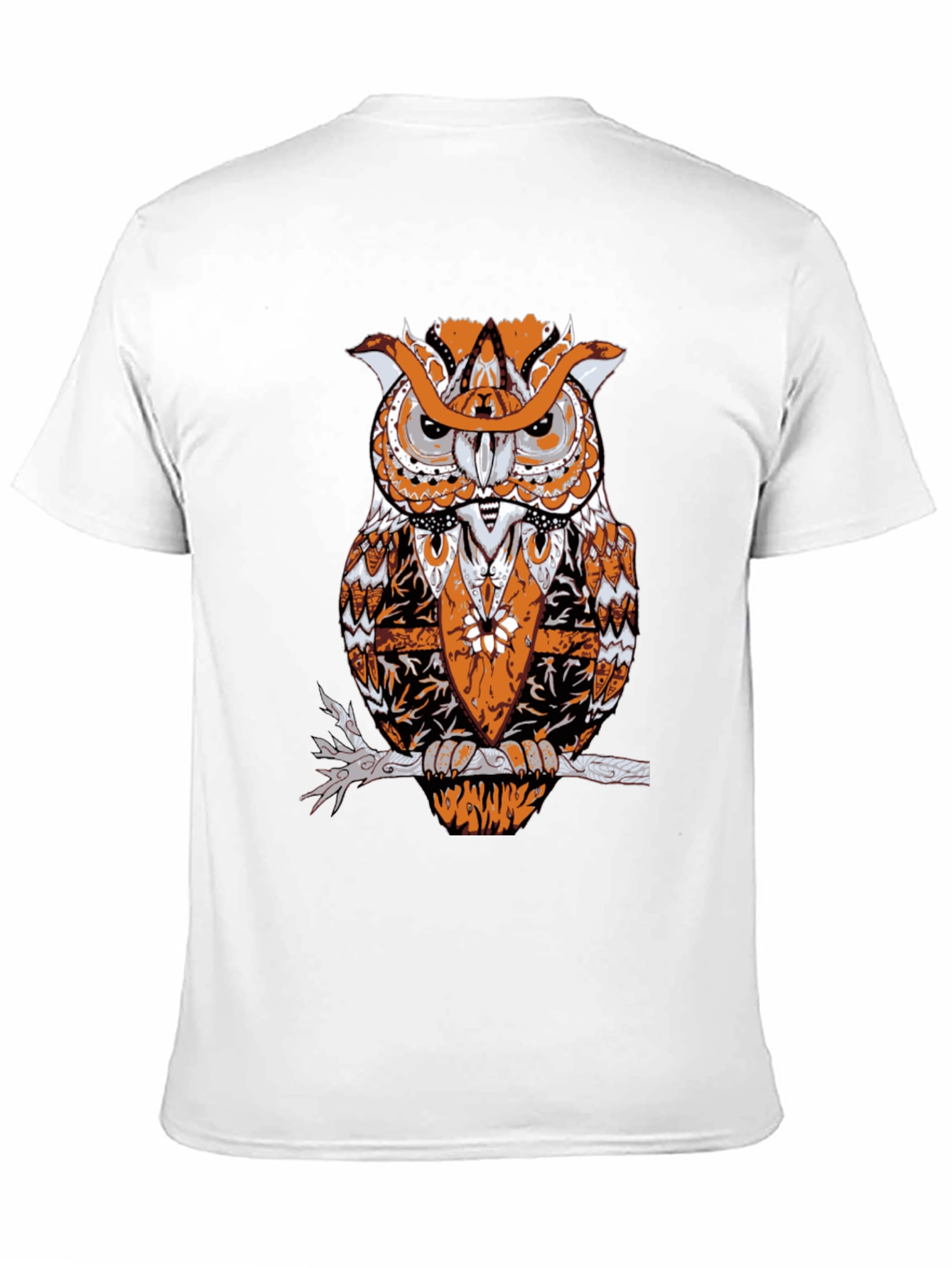 Owl Graphic Print Black T-Shirt
