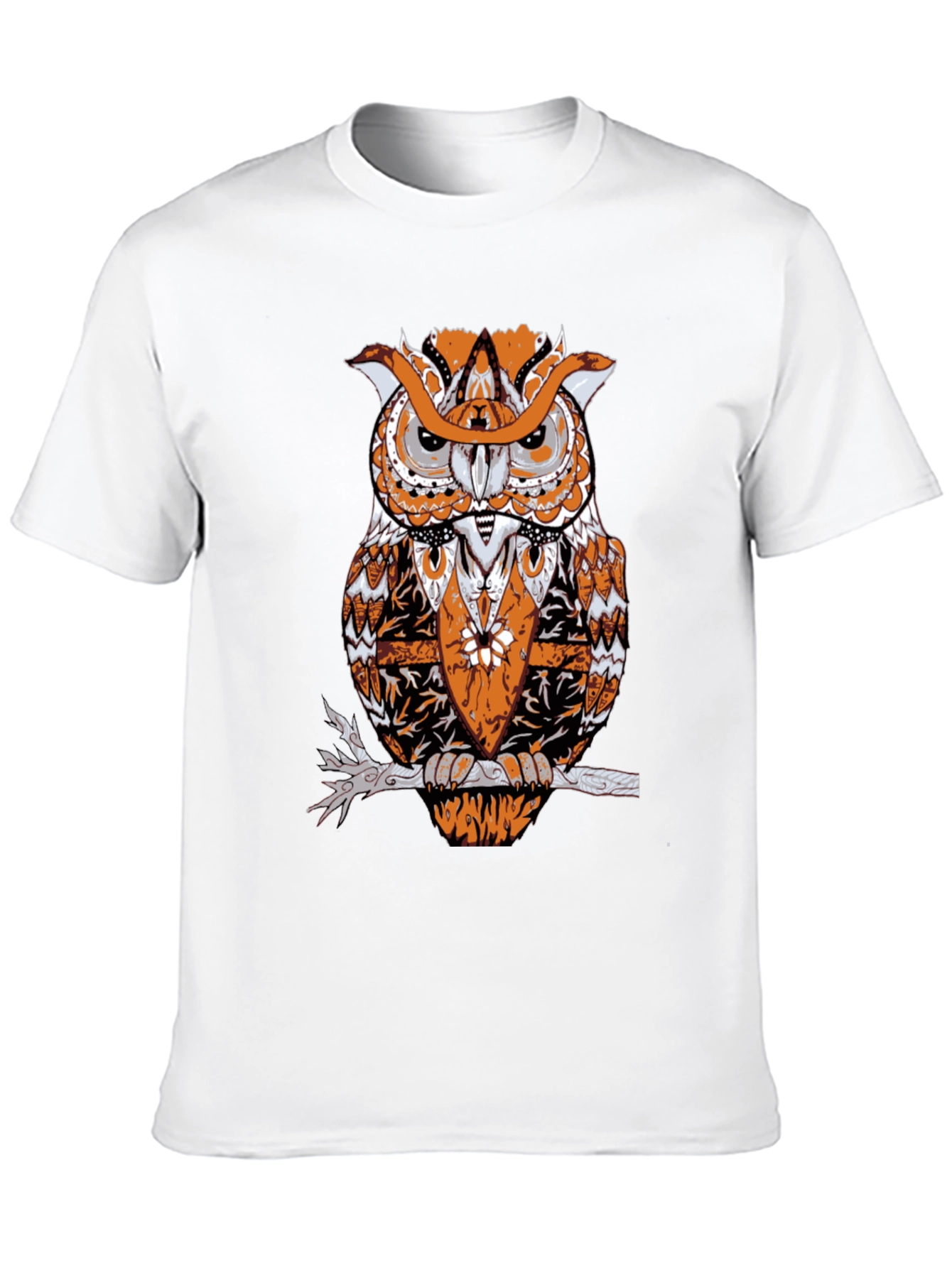 Owl Graphic Print Black T-Shirt