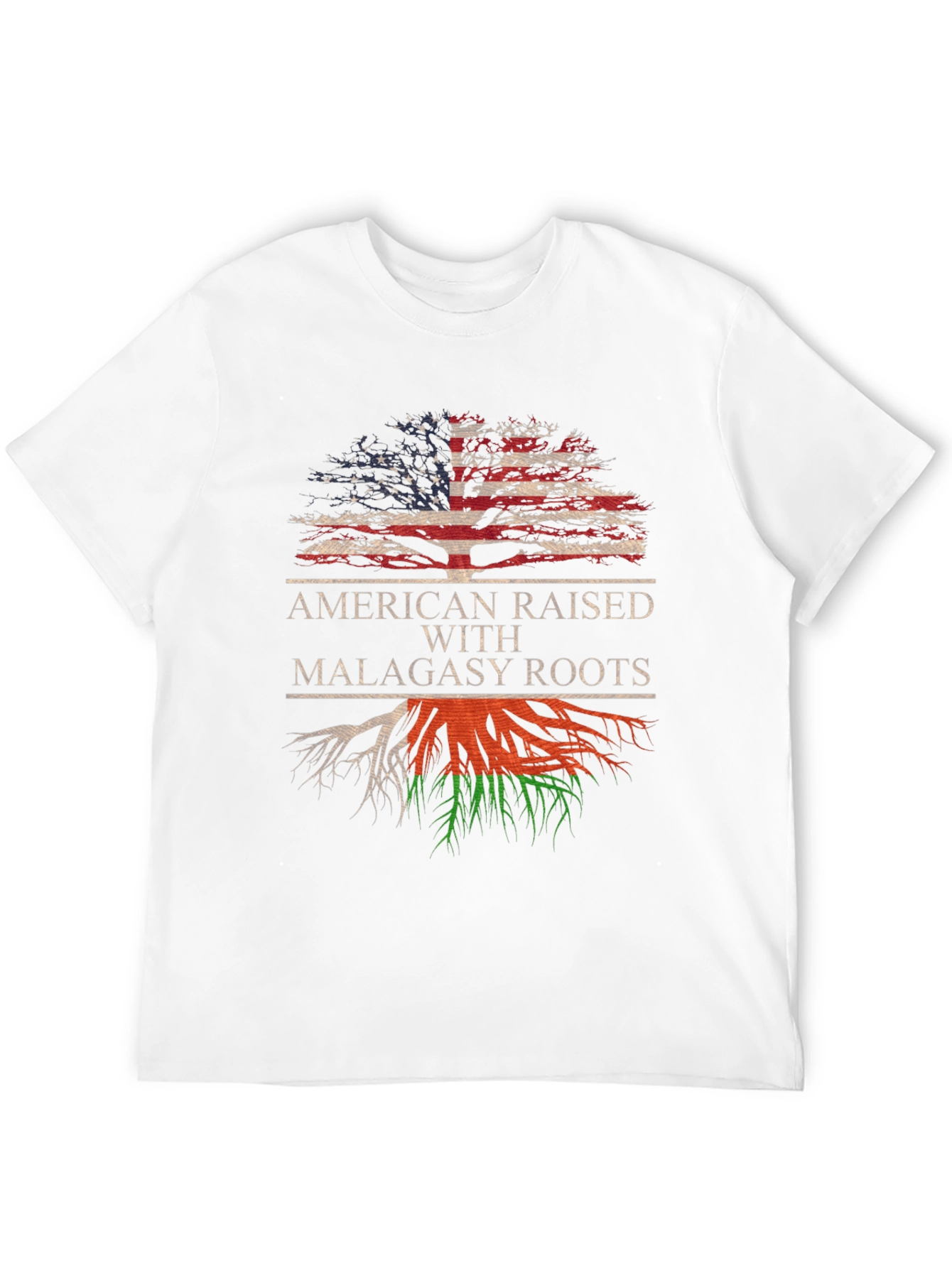 American Raised with Malagasy Roots Graphic Tee