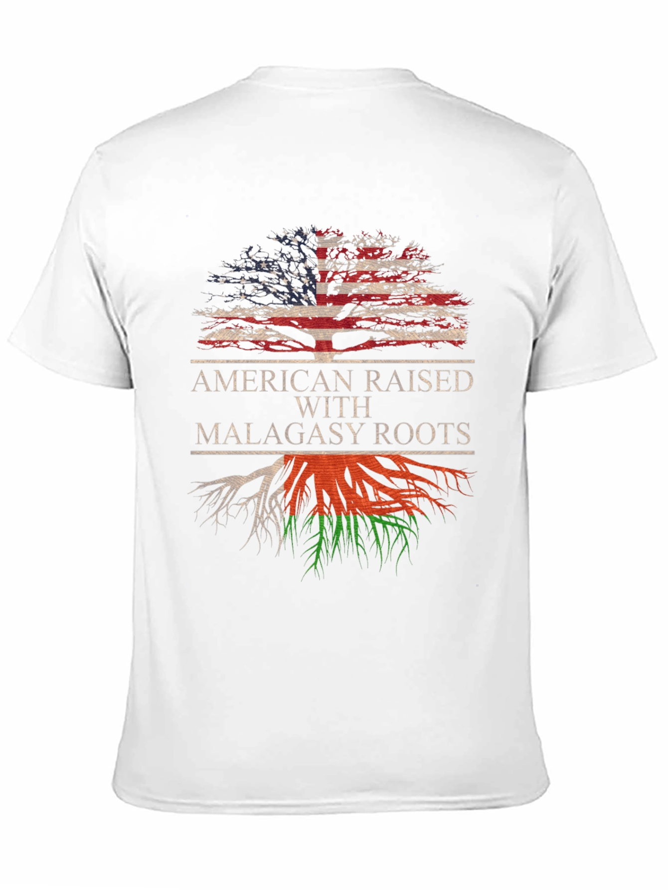 American Raised with Malagasy Roots Graphic Tee