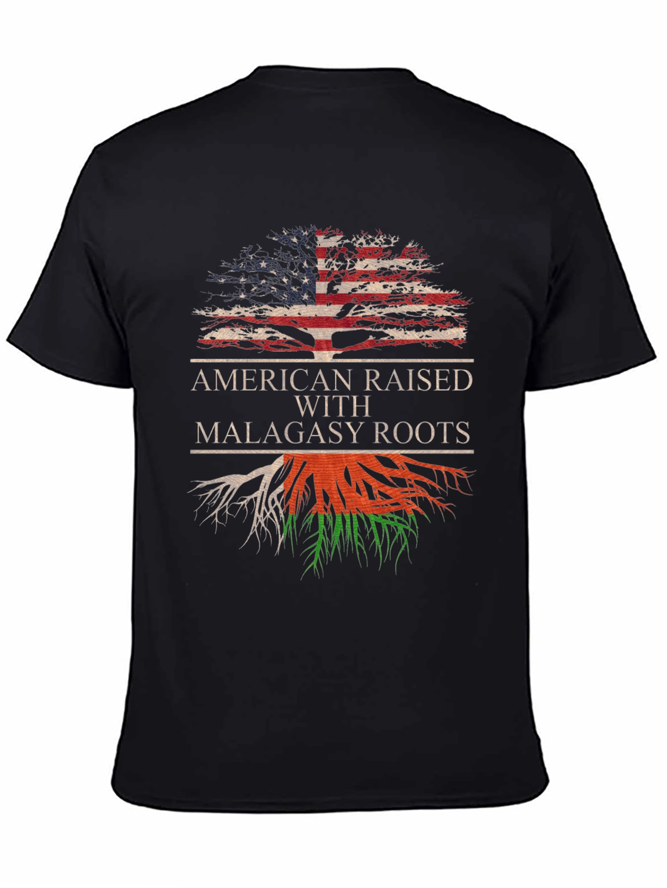 American Raised with Malagasy Roots Graphic Tee