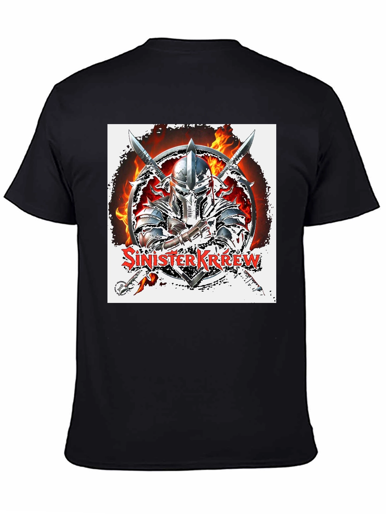 Sinister Krew Knight Graphic T-Shirt - Black Cotton Tee