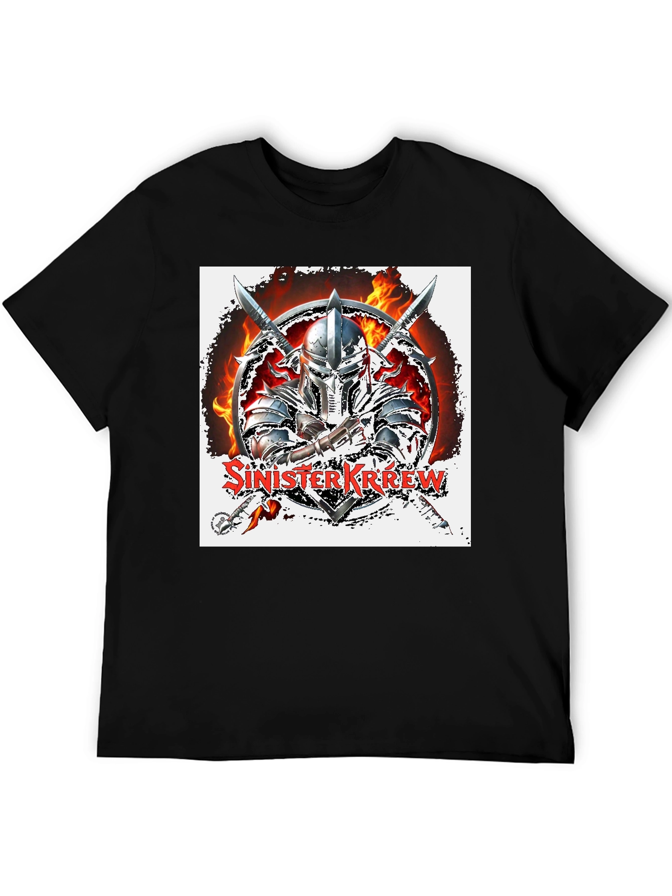 Sinister Krew Knight Graphic T-Shirt - Black Cotton Tee