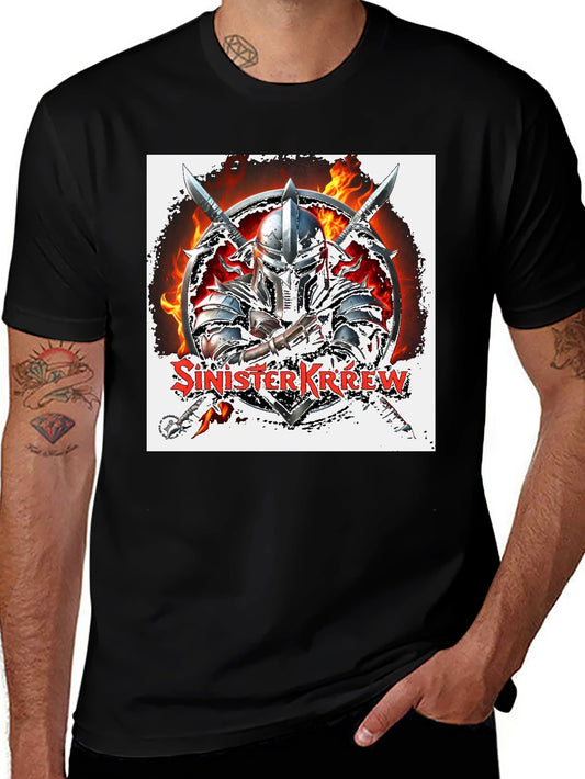 Sinister Krew Knight Graphic T-Shirt - Black Cotton Tee
