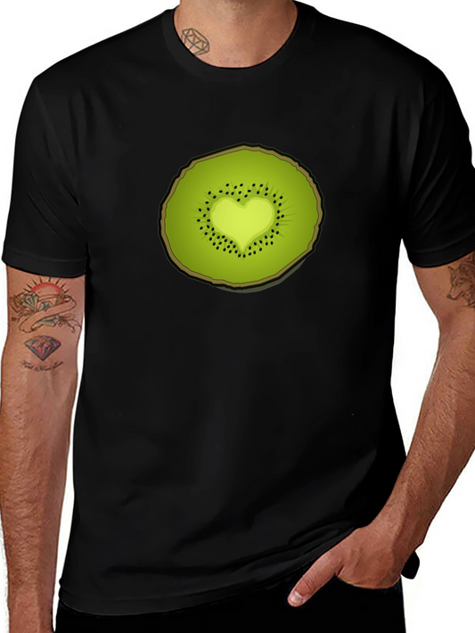 Kiwi Heart Graphic Tee - Unique Fruit Design