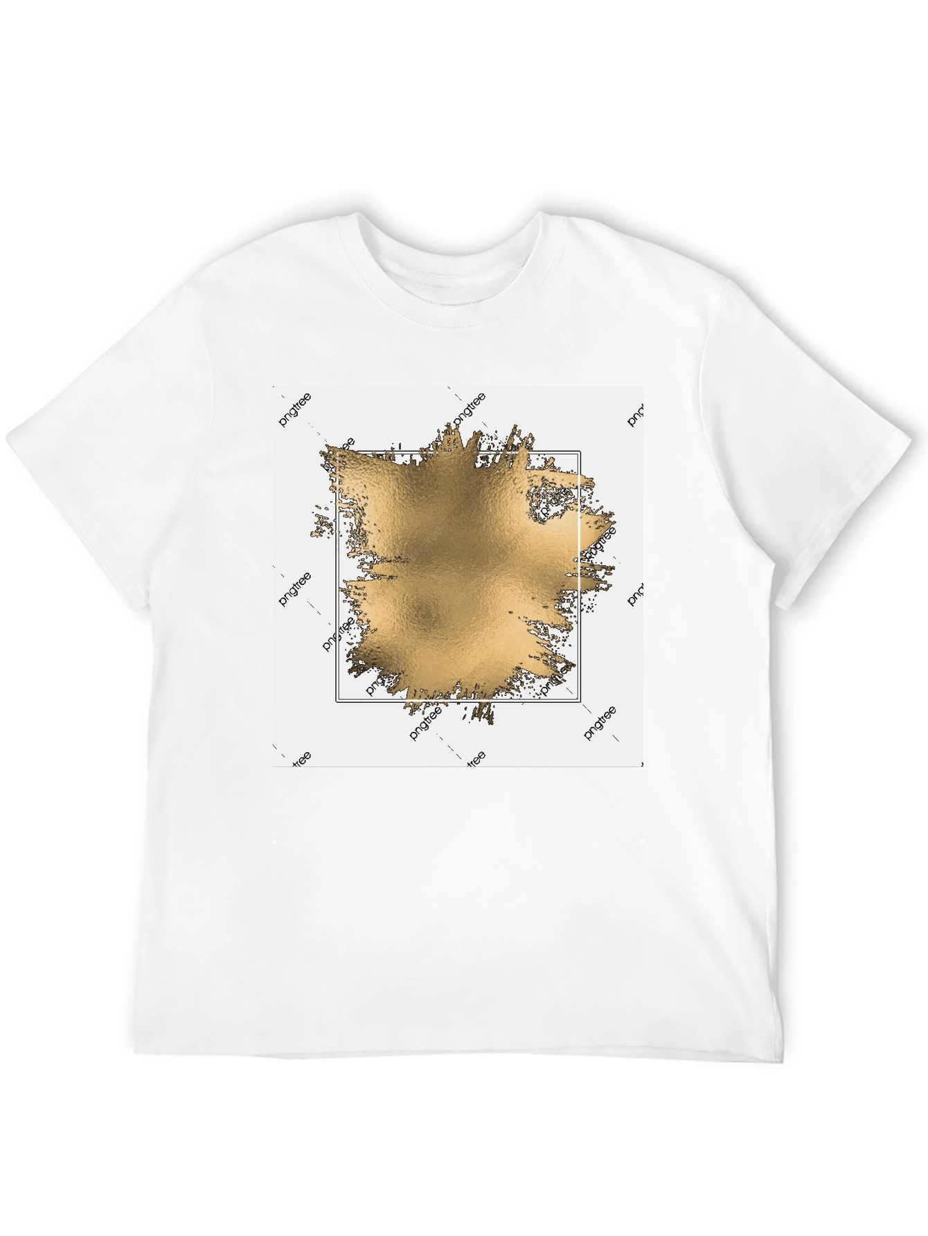 Modern Gold Graphic Black T-Shirt