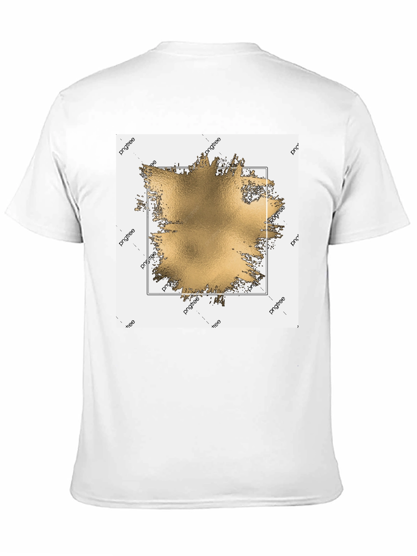 Modern Gold Graphic Black T-Shirt