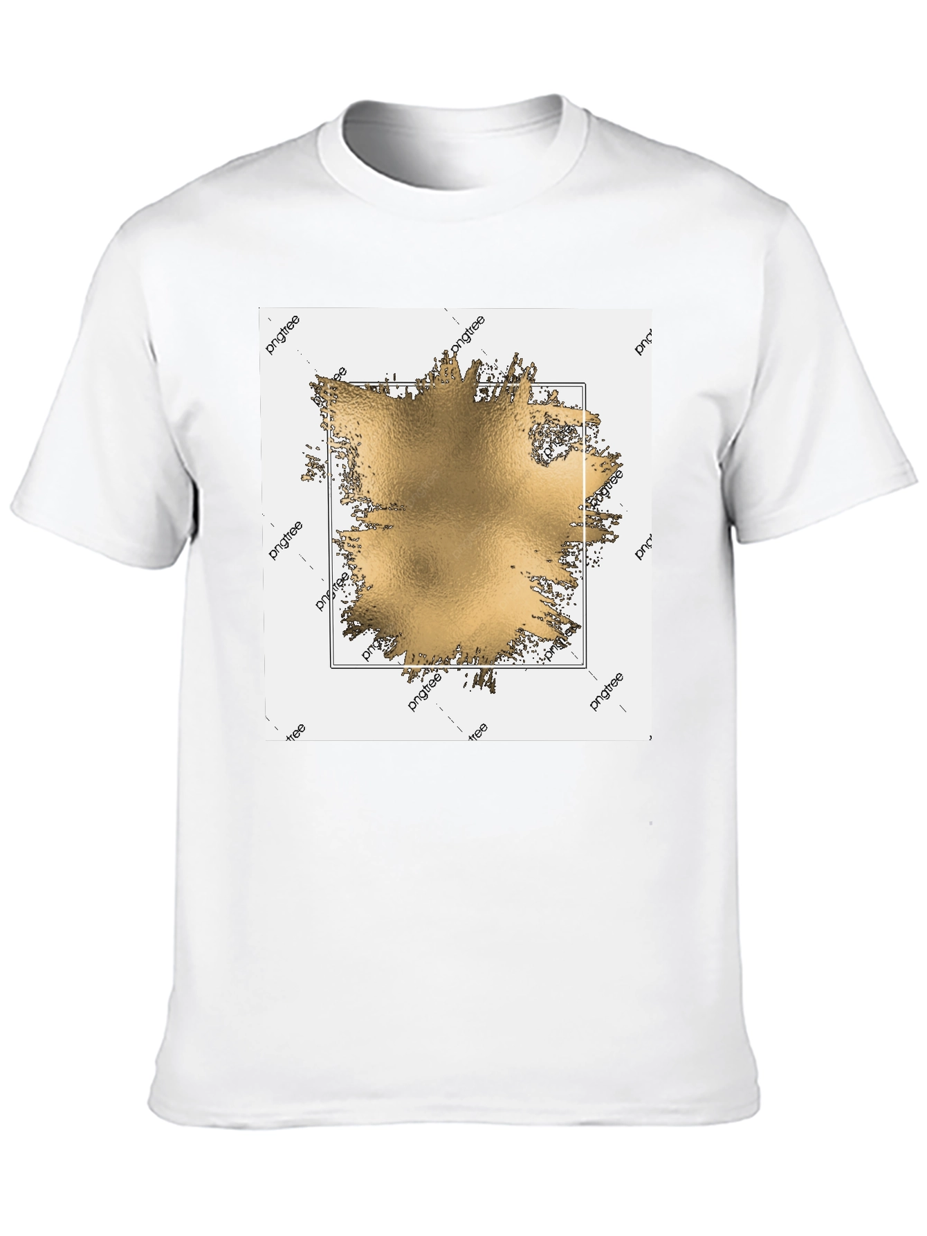 Modern Gold Graphic Black T-Shirt