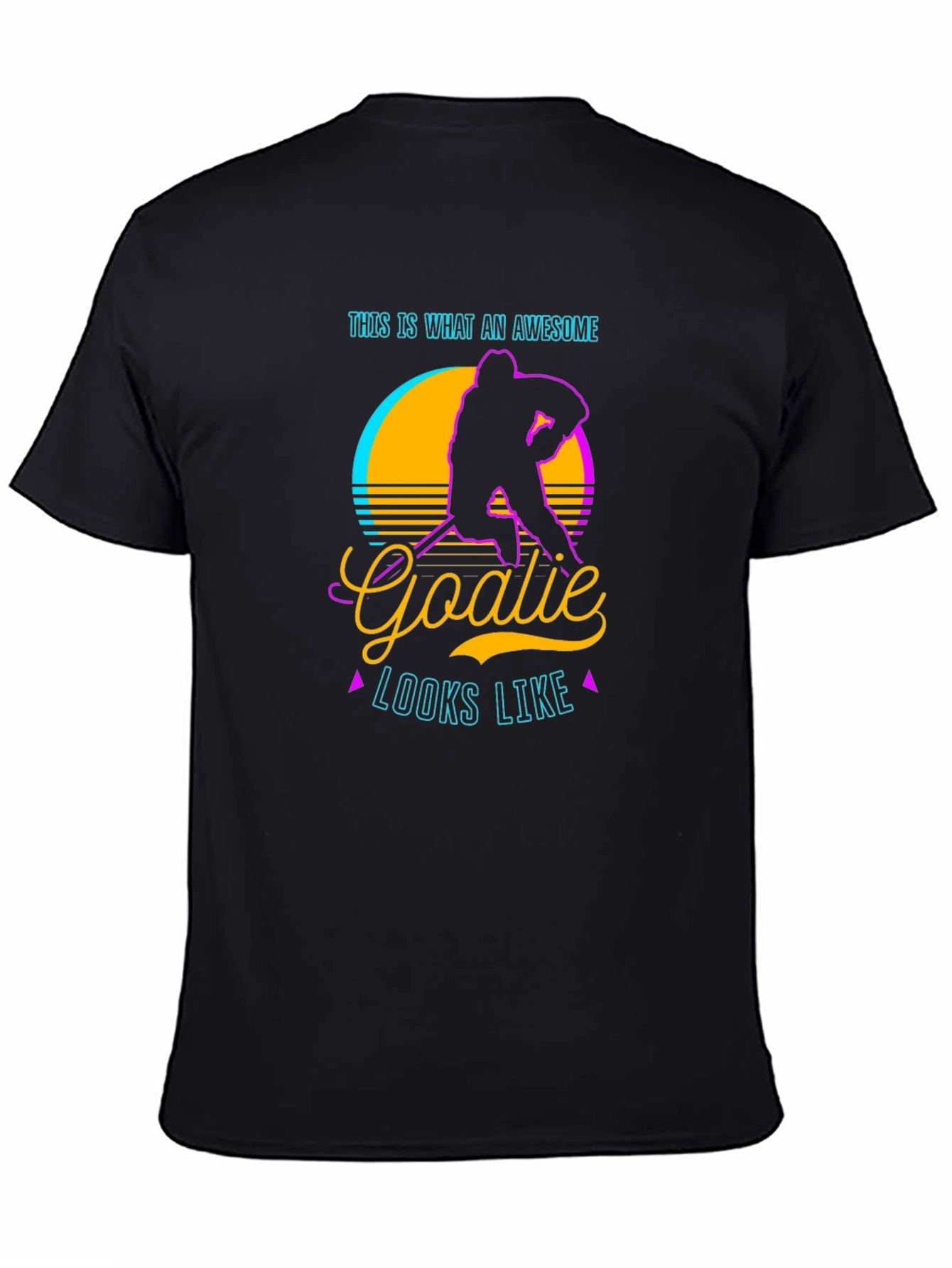 Awesome Goalie T-Shirt - Retro Hockey Player Design