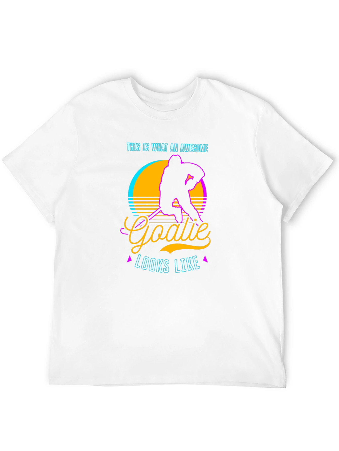 Awesome Goalie T-Shirt - Retro Hockey Player Design