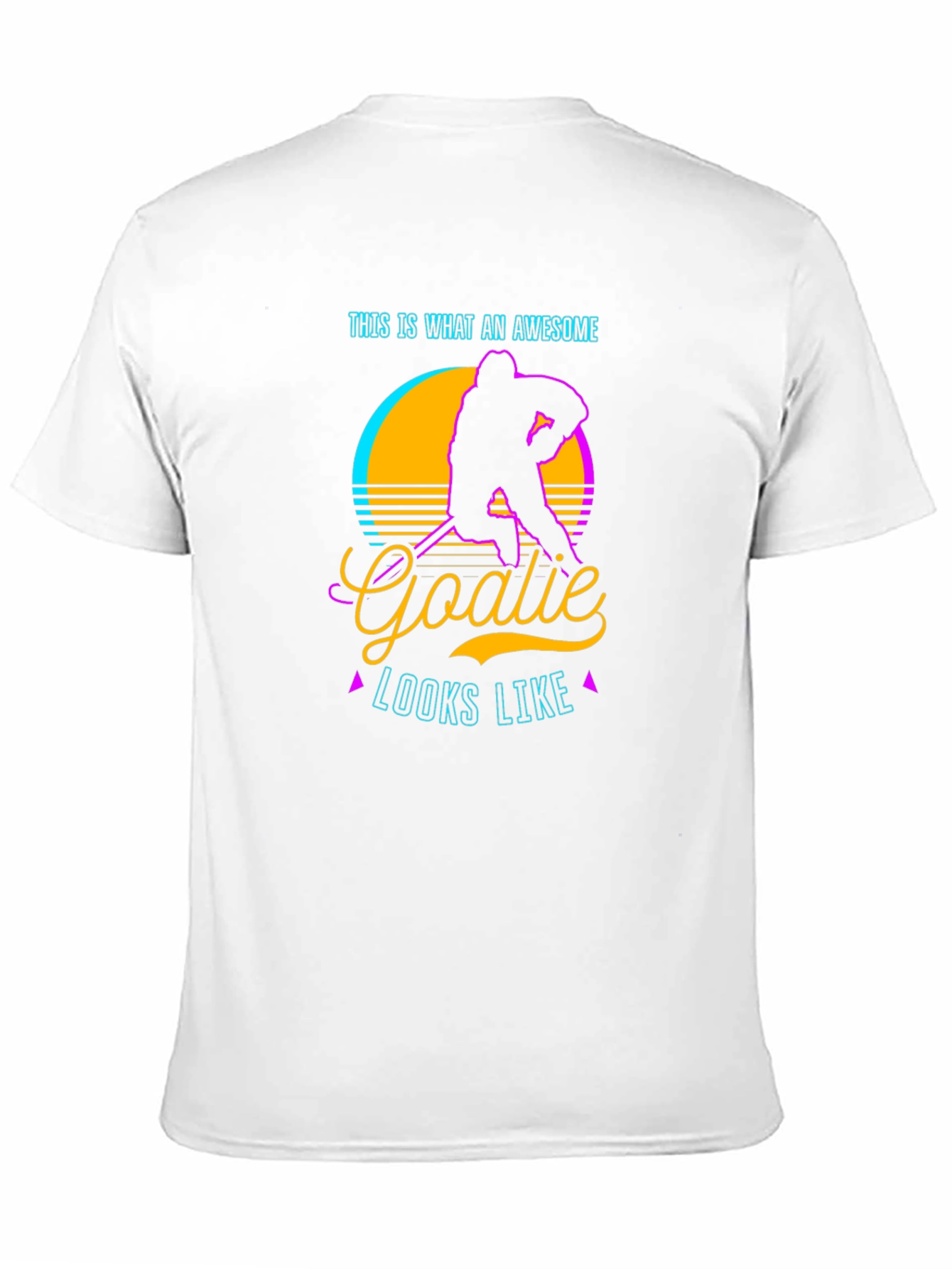 Awesome Goalie T-Shirt - Retro Hockey Player Design