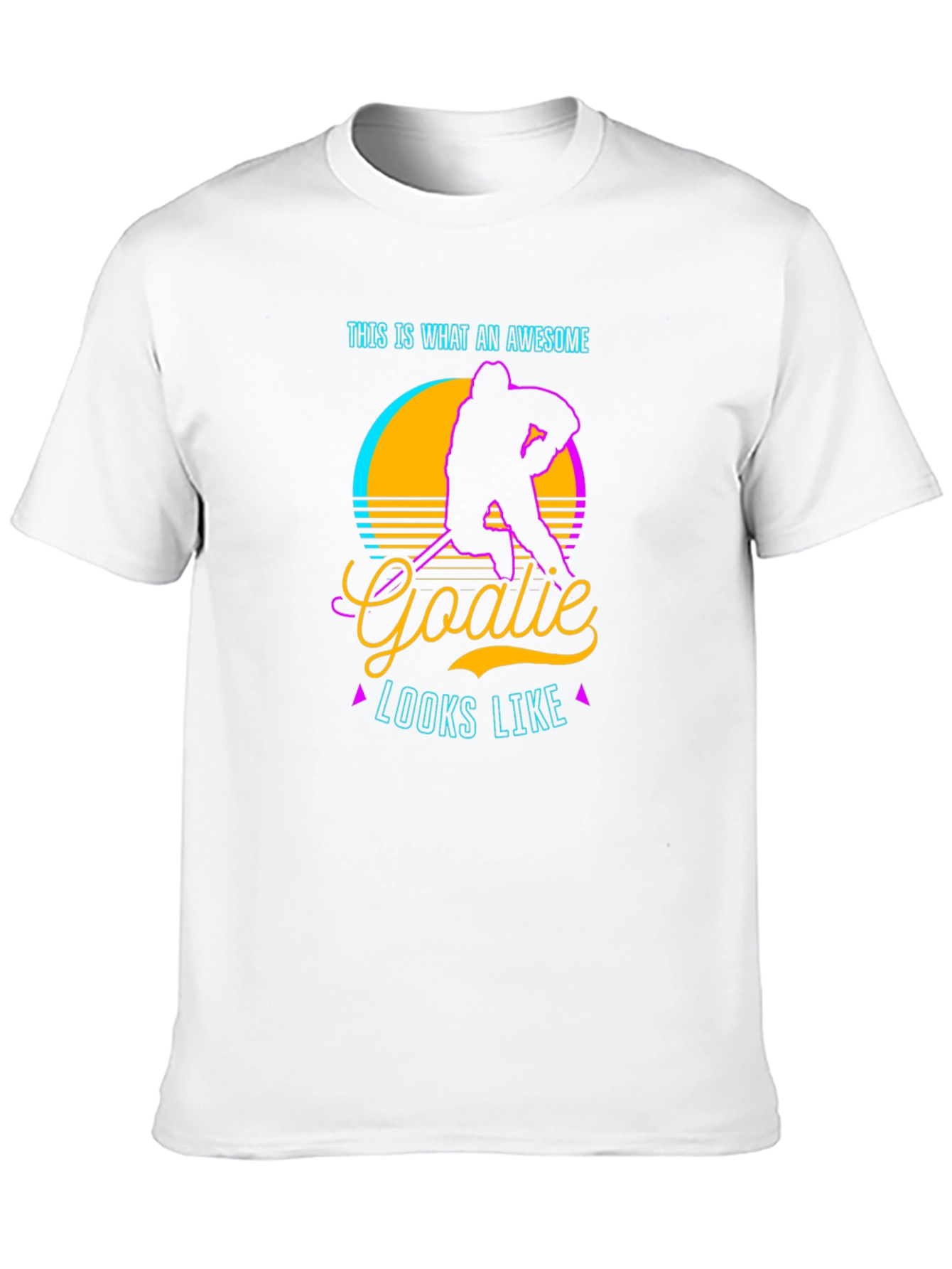 Awesome Goalie T-Shirt - Retro Hockey Player Design