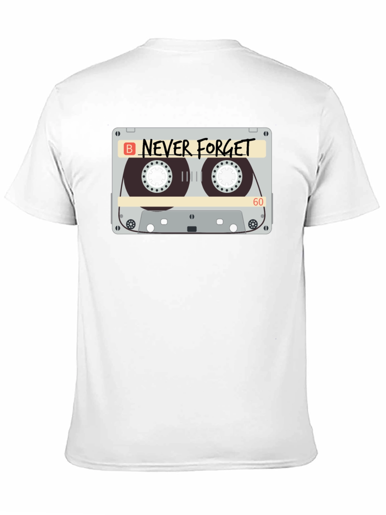 Never Forget Cassette Tape Graphic T-Shirt