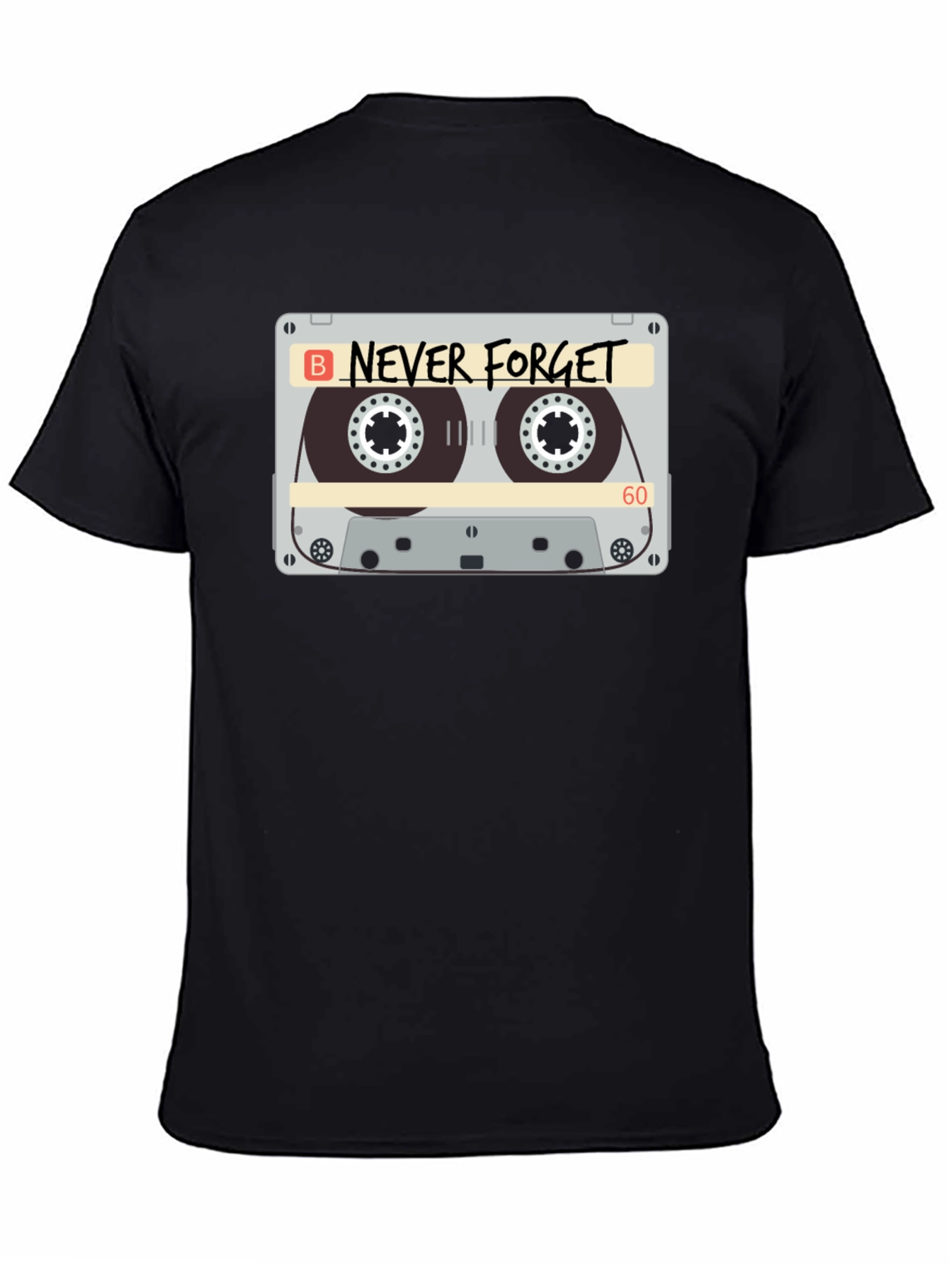 Never Forget Cassette Tape Graphic T-Shirt