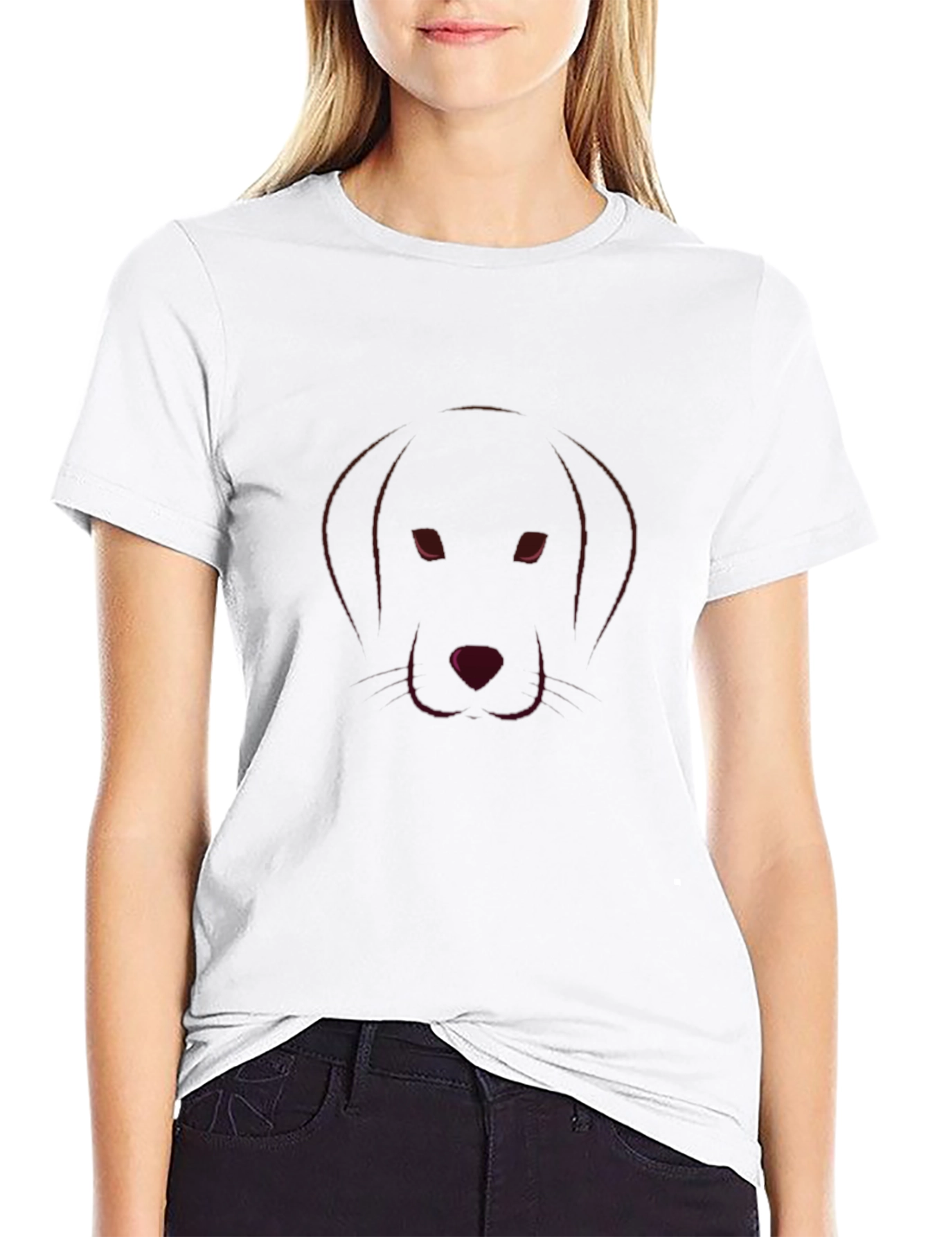 Dog Outline Tee - Black